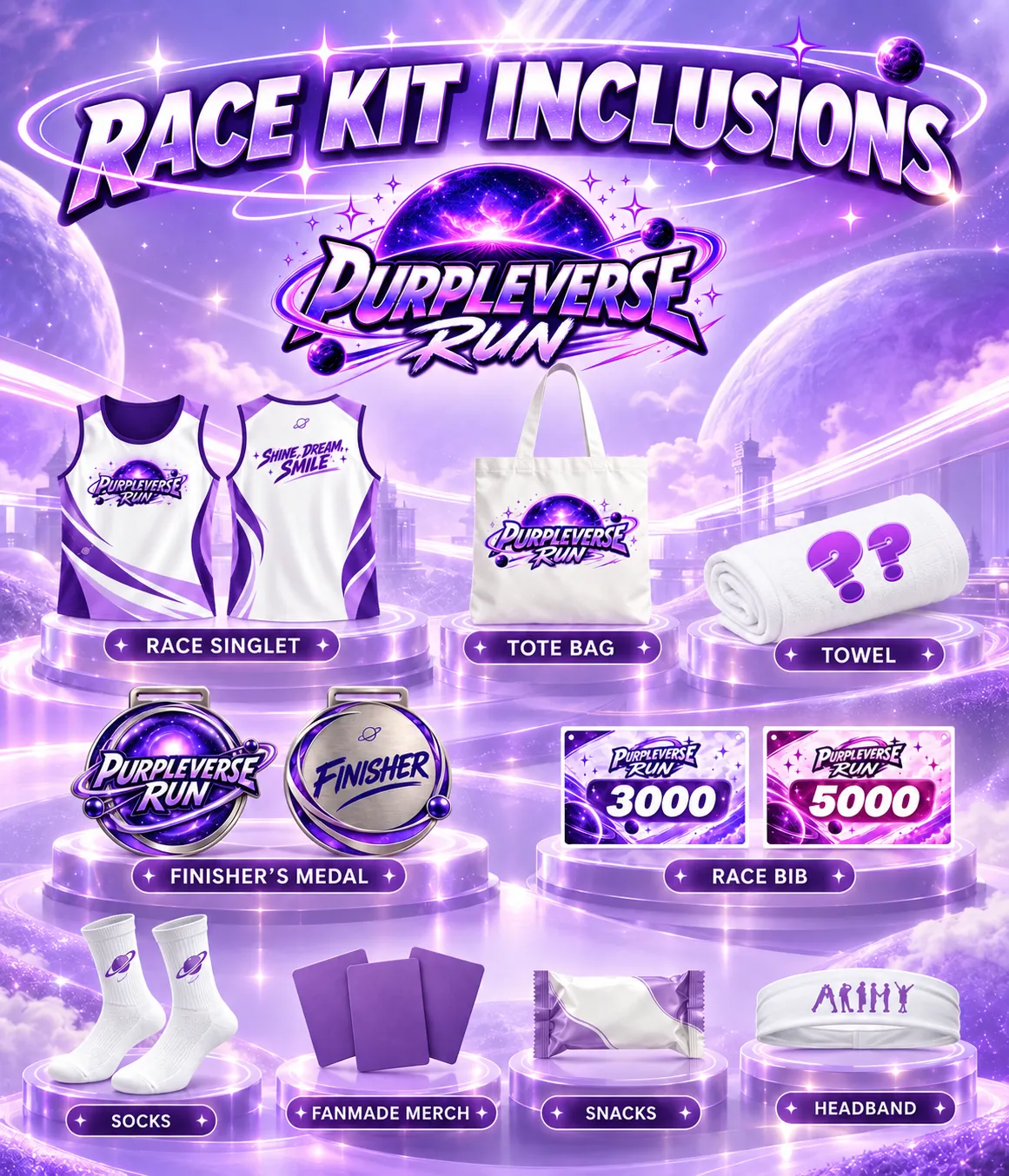 Race kit inclusions